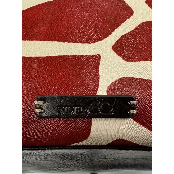 Nine & Co. Red and Brown Giraffe Print Shoulder Bag - Picture 8 of 16